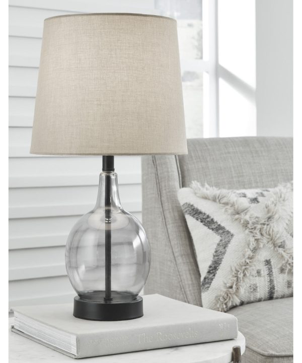 Arlomore Glass Table Lamp (1 CN) Gray Fashion