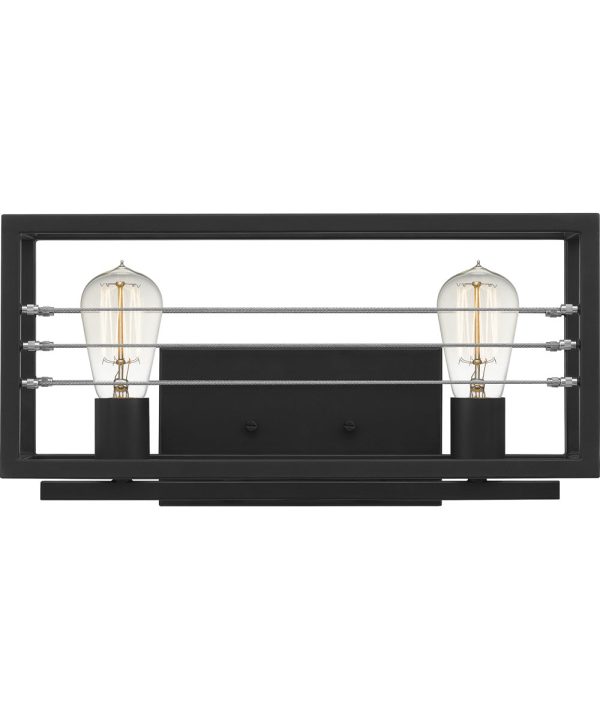 Awendaw Medium 2-light Bath Light Matte Black Online Sale