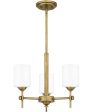 Aria 3-light Pendant Weathered Brass Discount