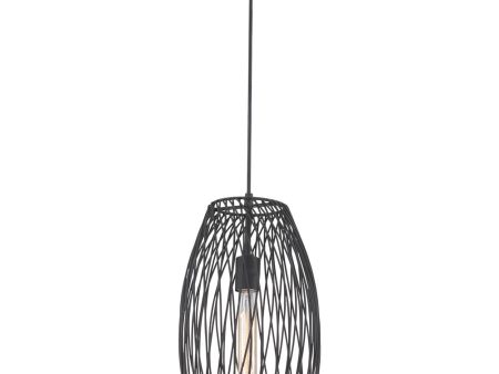 Waggoner 1-Light Pendant Black Metal Shade Online now