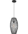 Waggoner 1-Light Pendant Black Metal Shade Online now