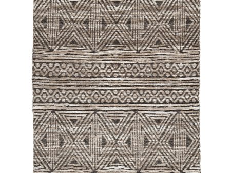 5 x 7  Kylin Medium Rug Taupe Charcoal White Hot on Sale