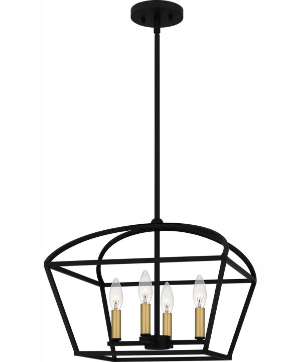 Concho Bay Large 4-light Pendant Matte Black For Cheap