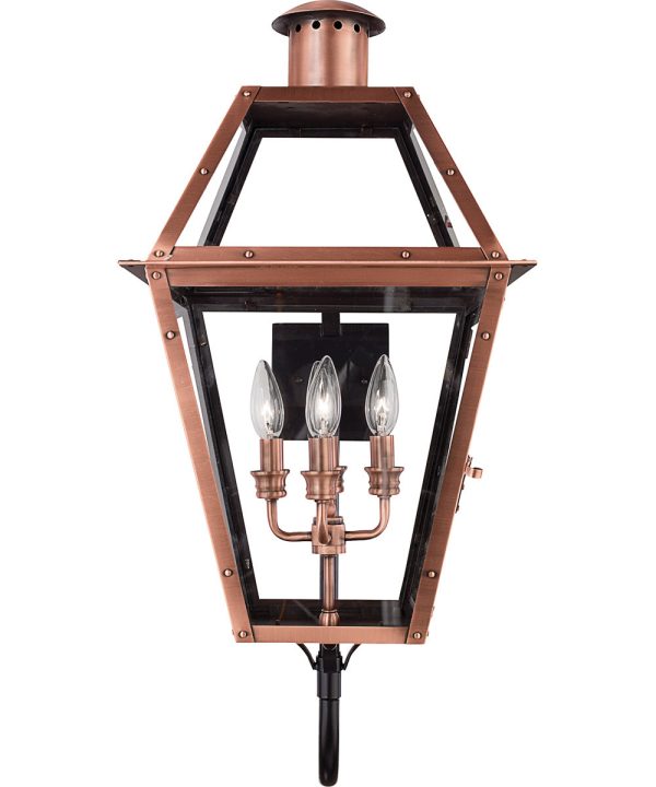 Rue De Royal Extra Large 4-light Outdoor Wall Light Aged Copper Discount