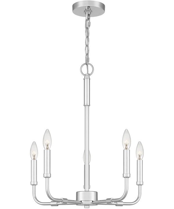 Abner 5-light Chandelier Polished Chrome Online now