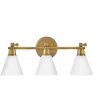 Arti 3-Light Three Light Vanity in Heritage Brass on Sale