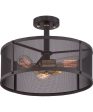 Union Station Large 3-light Semi Flush Mount Western Bronze Supply