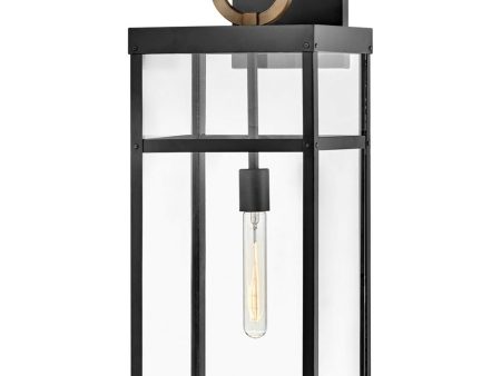 Porter 1-Light Extra Large LED Outdoor Wall Mount Lantern in Black Cheap