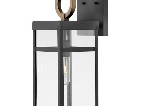 Porter 1-Light Medium LED Outdoor Wall Mount Lantern in Black Hot on Sale