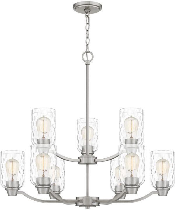 Acacia 9-light Chandelier Brushed Nickel Online now