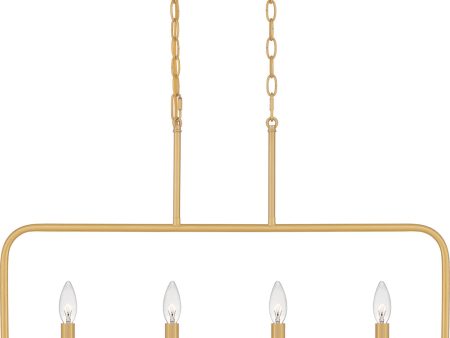 Abner 4-light Island Light Aged Brass Online now