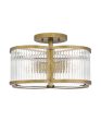 Aster 4-light Semi Flush Mount Weathered Brass Supply