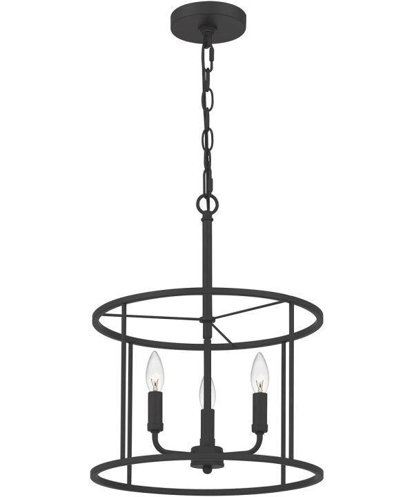 Abner 3-light Pendant Matte Black Online Hot Sale