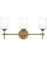 Aria Large 3-light Bath Light Weathered Brass Online now