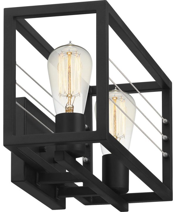 Awendaw Medium 2-light Bath Light Matte Black Online Sale