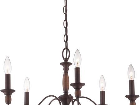 Holbrook 5-light Chandelier Tuscan Brown Online