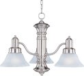 23 w Newburg 3-Light Chandelier Satin Nickel For Discount