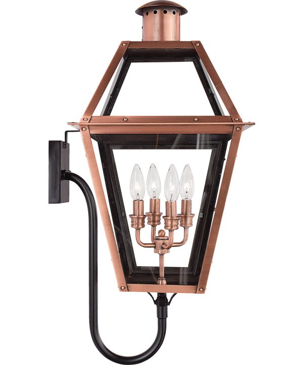 Rue De Royal Extra Large 4-light Outdoor Wall Light Aged Copper Discount