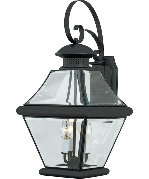 Rutledge Large 3-light Outdoor Wall Light Mystic Black Cheap