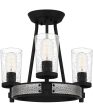 Alpine 3-light Semi Flush Mount Earth Black Discount