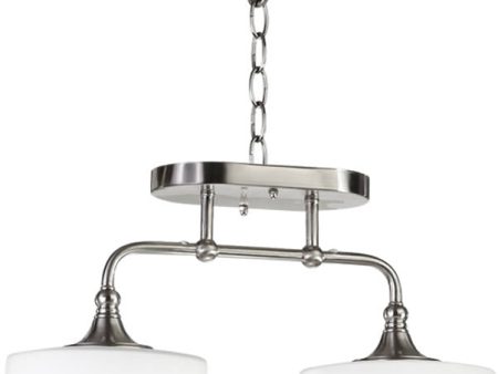 18 w Rockwood 2-Light Semi-Flush Satin Nickel Sale