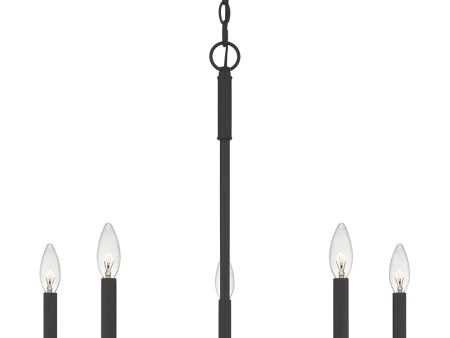 Abner 5-light Chandelier Matte Black on Sale