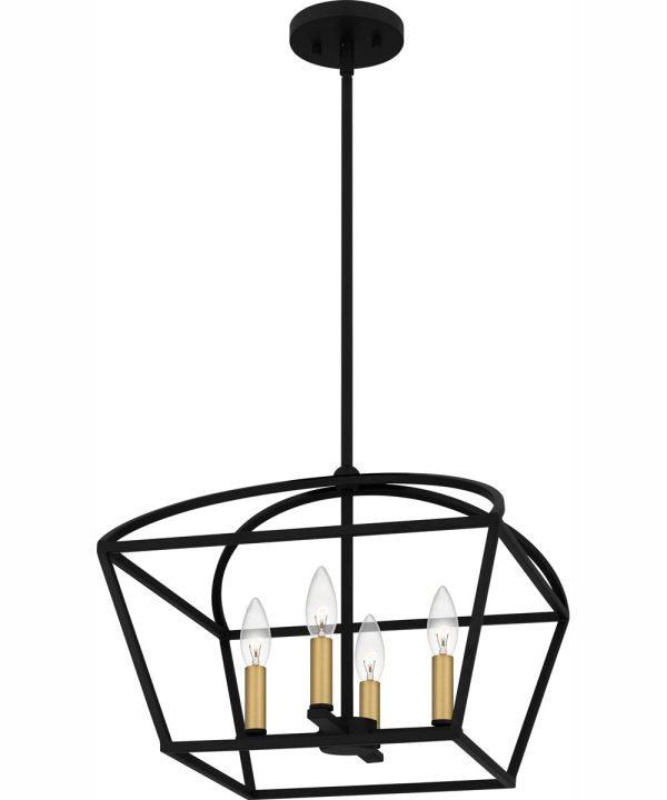 Concho Bay Large 4-light Pendant Matte Black For Cheap