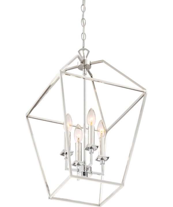 Aviary 4-light Pendant Polished Nickel For Cheap