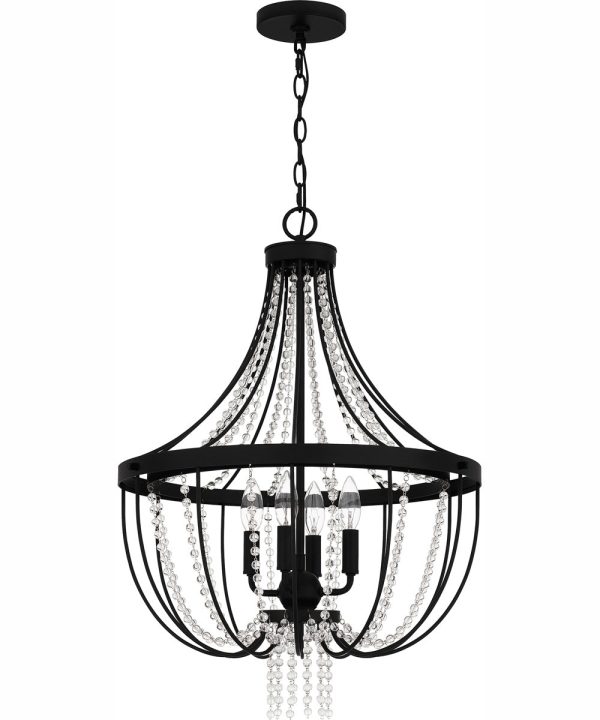 Adelaide 4-light Pendant Matte Black For Sale