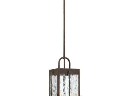 Ward Large 2-light Outdoor Pendant Light Gilded Bronze Discount