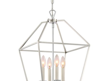 Aviary 4-light Pendant Polished Nickel For Cheap