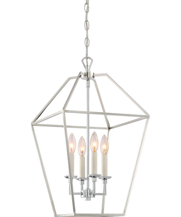 Aviary 4-light Pendant Polished Nickel For Cheap