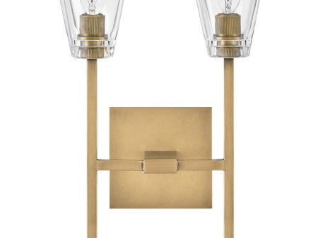 Auden 2-Light Two Light Vanity in Heritage Brass Online Sale