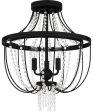 Adelaide Medium 3-light Semi Flush Mount Matte Black Online Sale