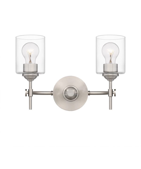 Aria Medium 2-light Bath Light Brushed Nickel Fashion