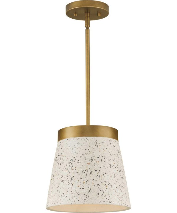 Terrazzo 1-Light Sand Terrazzo Hanging Pendant Light Distressed Brass Sale