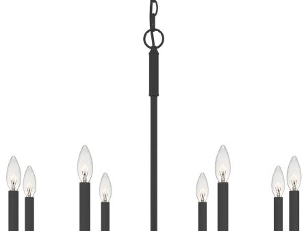 Abner 8-light Chandelier Matte Black For Sale