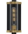 Opulent 1-Light Outdoor Wall Sconce Black   Antique Brass Discount