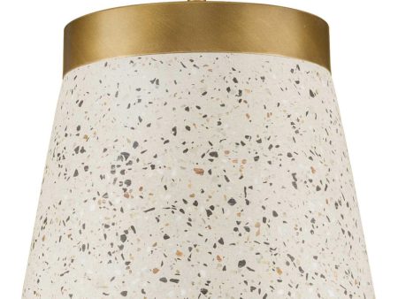 Terrazzo 1-Light Sand Terrazzo Hanging Pendant Light Distressed Brass Sale