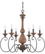 Auburn 6-light Chandelier Rustic Black Cheap