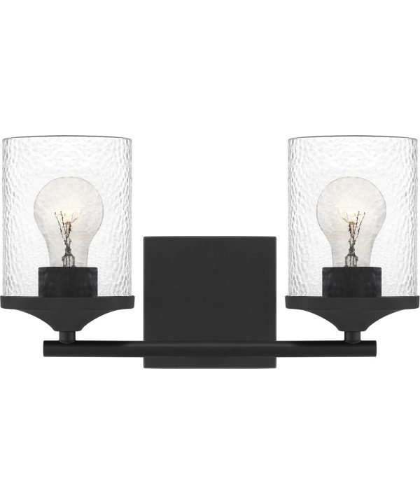 Abner Medium 2-light Bath Light Matte Black For Sale