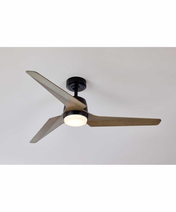 Upshur 52  Indoor Outdoor Transitional Ceiling Fan with LED Light Kit Matte Black Hot on Sale