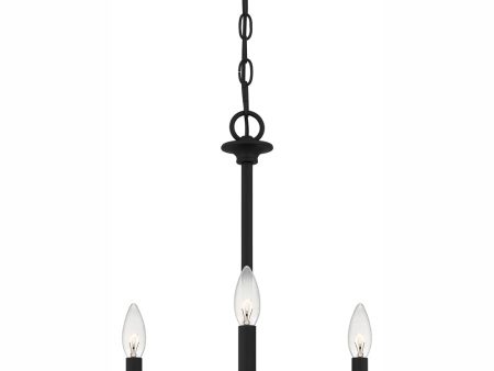 Prescott Medium 3-light Chandelier Matte Black Sale