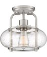 Trilogy Small 1-light Semi Flush Mount Brushed Nickel For Discount