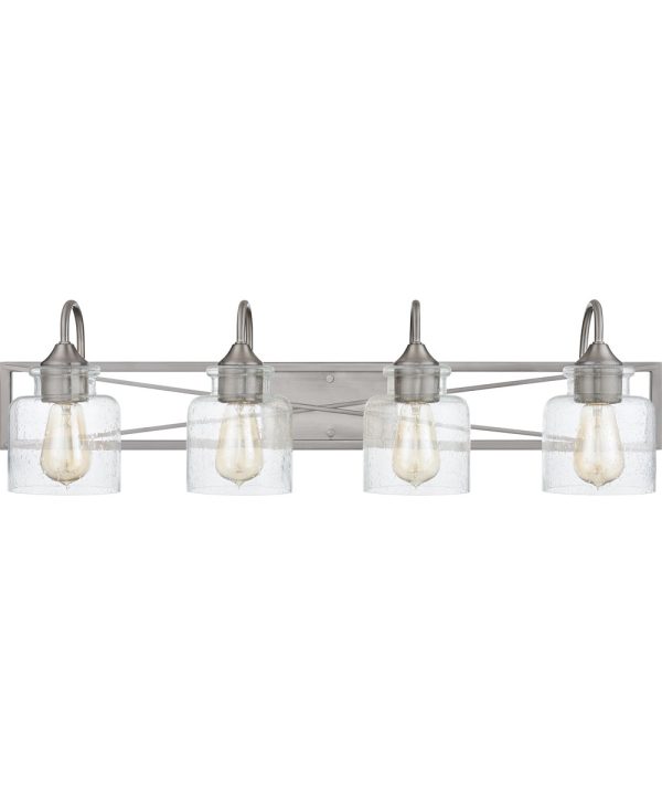 Bartley Extra Large 4-light Bath Light Brushed Nickel For Sale