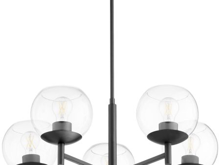 Lyon 5-light Chandelier Matte Black on Sale