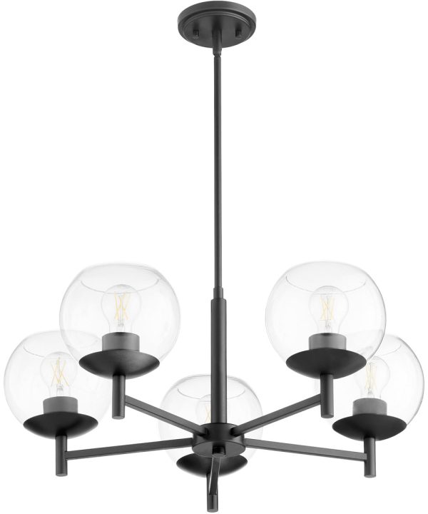 Lyon 5-light Chandelier Matte Black on Sale