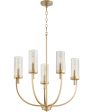 Ladin 5-light Chandelier Aged Brass w  Smoke Glass on Sale