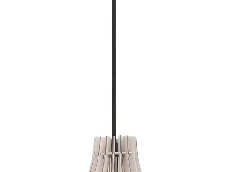 17 W Wood 1-Light  Pendant  White For Discount