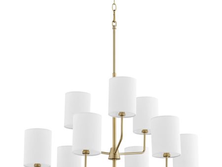 Harmony 9-light Chandelier Aged Brass on Sale